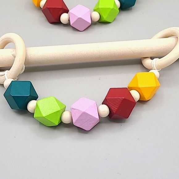 Bohemian Wood Bead Jute Cord Curtain Tiebacks, Set of 2, NWOT - Picture 4 of 4